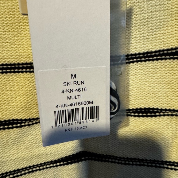 Etcetera’s Striped Cozy Mock Neck Sweater / NWT / MSRP $195 / Size M - Picture 6 of 6